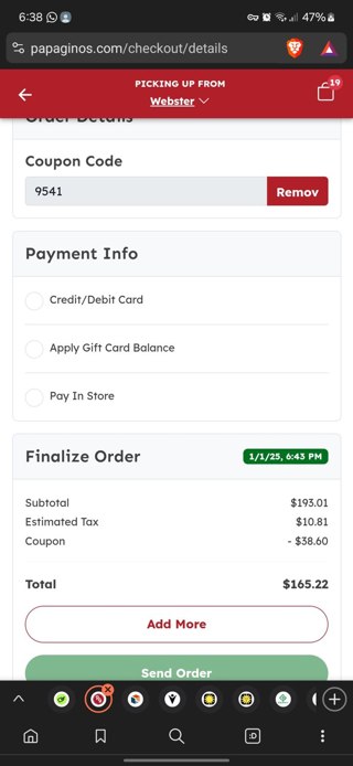 Papa Gino's Coupon Codes (6 Verified) - 20% Off Jan 2025
