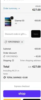 Paper Collective coupon verification screenshot