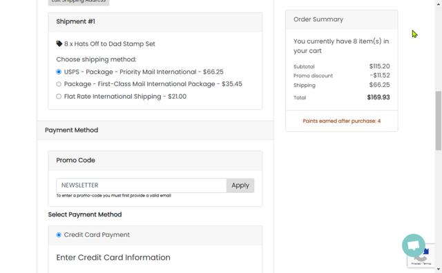 Papertrey Ink checkout page showing Papertrey Ink promo code box | Screenshot taken by SimplyCodes community member on Sep 16, 2024