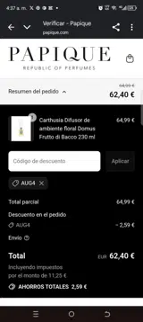 Aug4 coupon verification screenshot