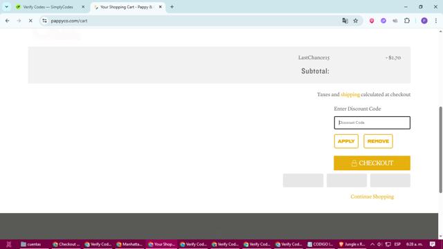 Pappy & Company checkout page showing Pappy & Company promo code box | Screenshot taken by SimplyCodes community member on Sep 10, 2025