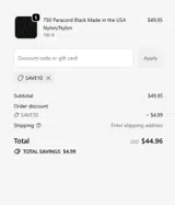 SAVE10 coupon verification screenshot