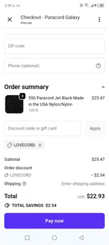 Lovecord coupon verification screenshot