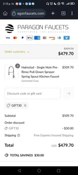 GIFT30 coupon verification screenshot