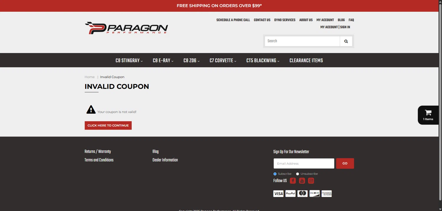 Paragon Performance coupon code screenshot showing code C8CODY applied at Paragon Performance checkout page. Uploaded by SimplyCodes community member EpicGuardian2592 on Sep 17, 2025