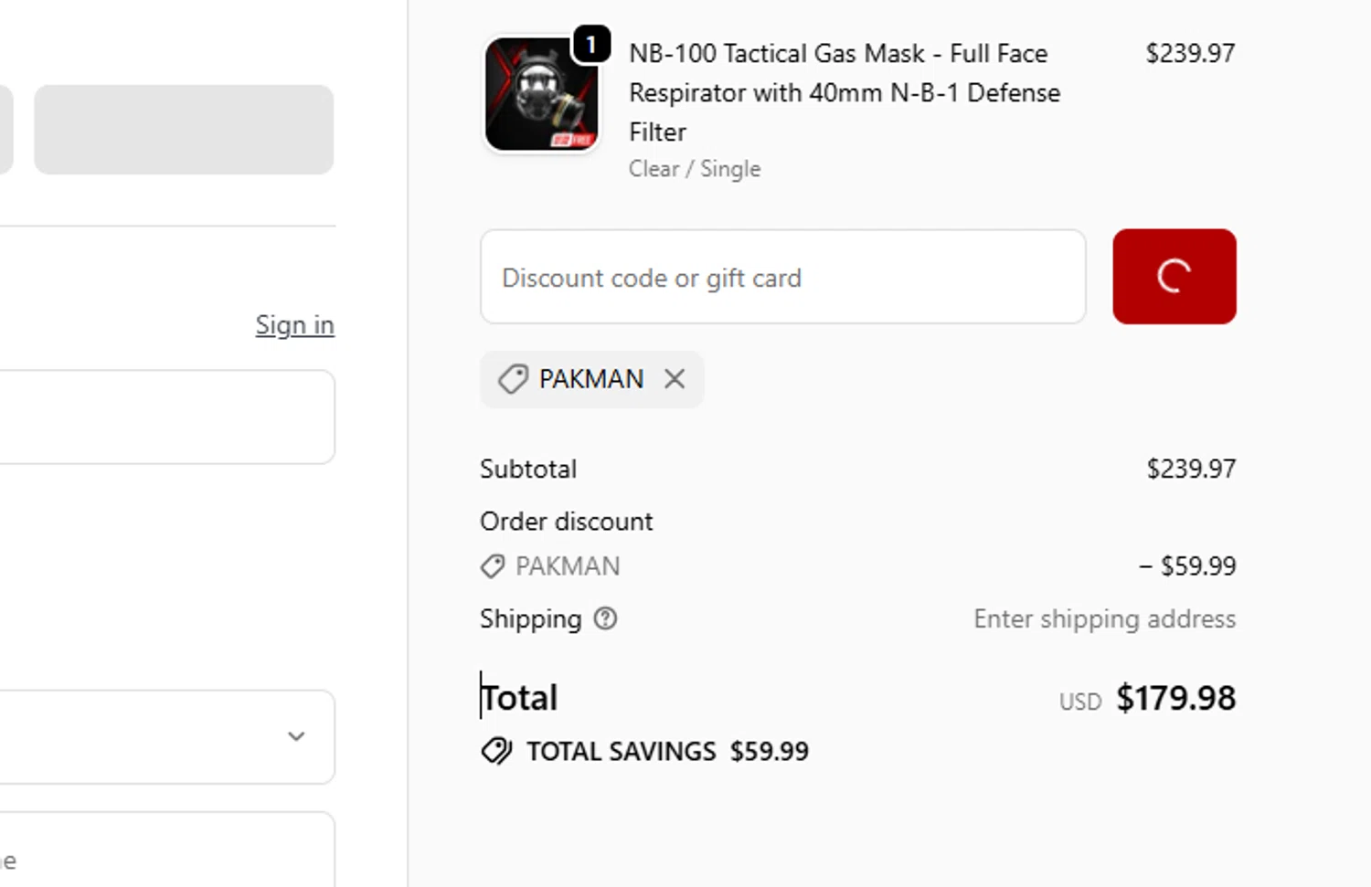 Parcil Safety discount code screenshot showing code PAKMAN applied at Parcil Safety checkout page. Uploaded by SimplyCodes community member BrilliantGuardian2105 on Nov 23, 2025