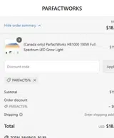 PARFACT5% coupon verification screenshot