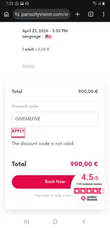 GIVEMEFIVE coupon verification screenshot