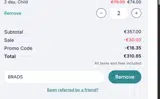 BRADS coupon verification screenshot