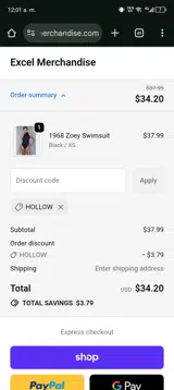 Parivie coupon verification screenshot