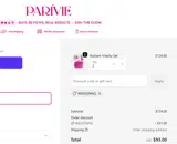 Parivie coupon verification screenshot