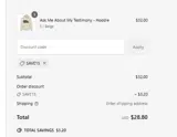 SAVE15 coupon verification screenshot