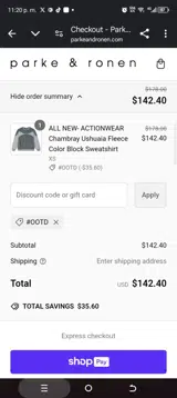 #ootd coupon verification screenshot