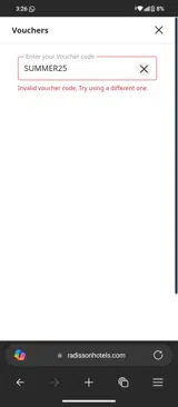 SUMMER25 coupon verification screenshot