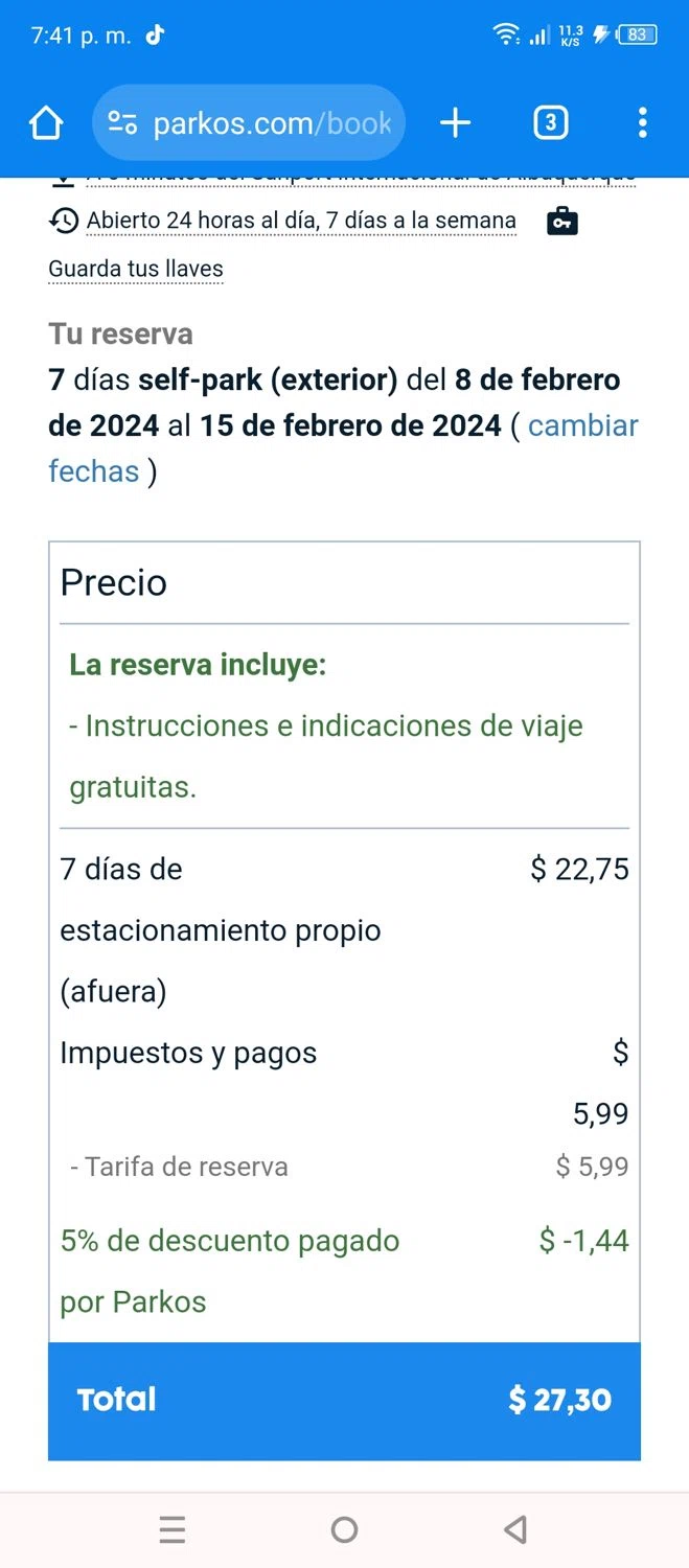Parkos checkout page showing Parkos promo code box | Screenshot taken by SimplyCodes community member on Feb 1, 2024