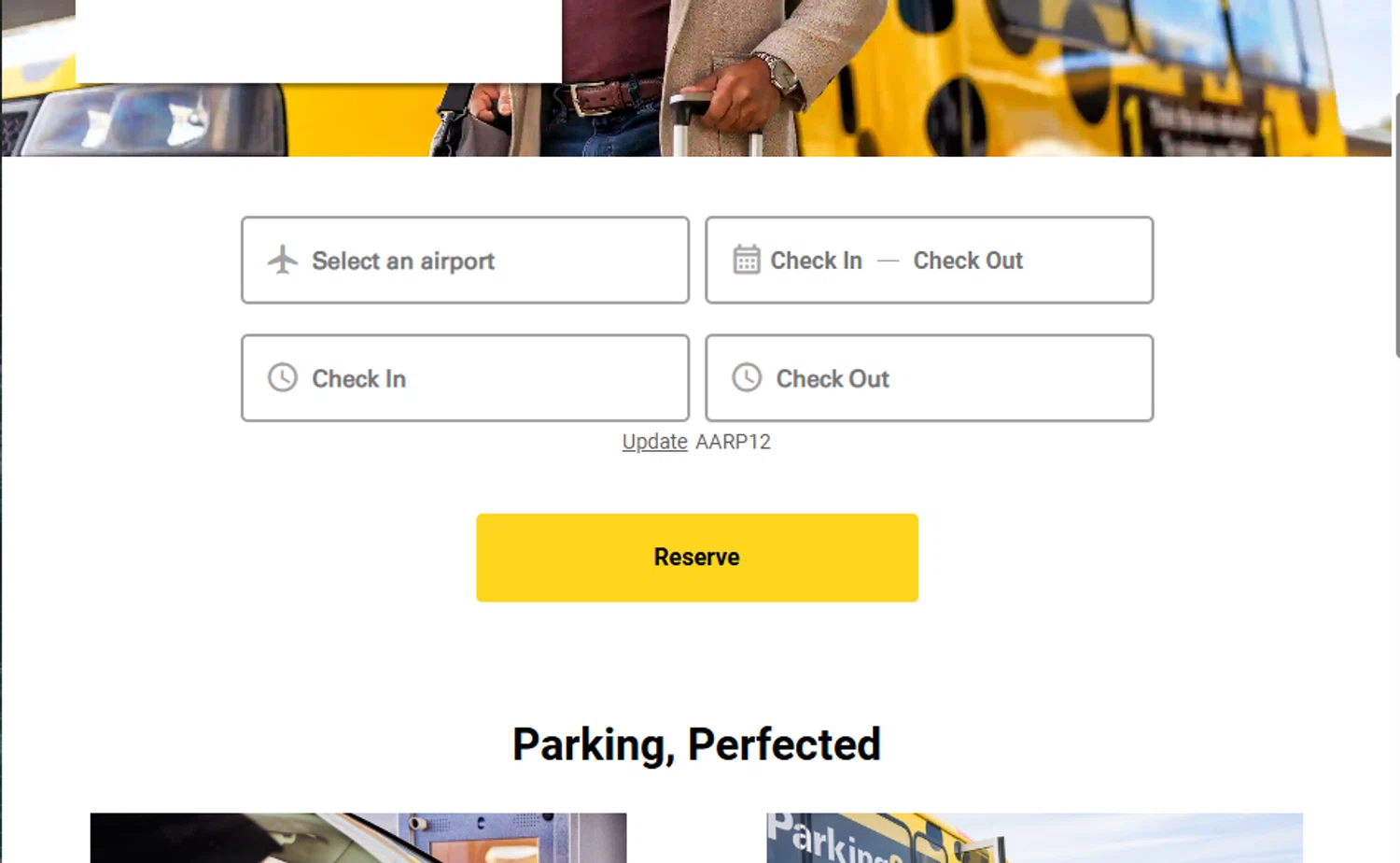Park Ride Fly USA promo code screenshot showing code AARP12 applied at Park Ride Fly USA checkout page. Uploaded by SimplyCodes community member Frionel_Pessi on Sep 23, 2025