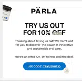 PÄRLA Toothpaste Tablets coupon verification screenshot
