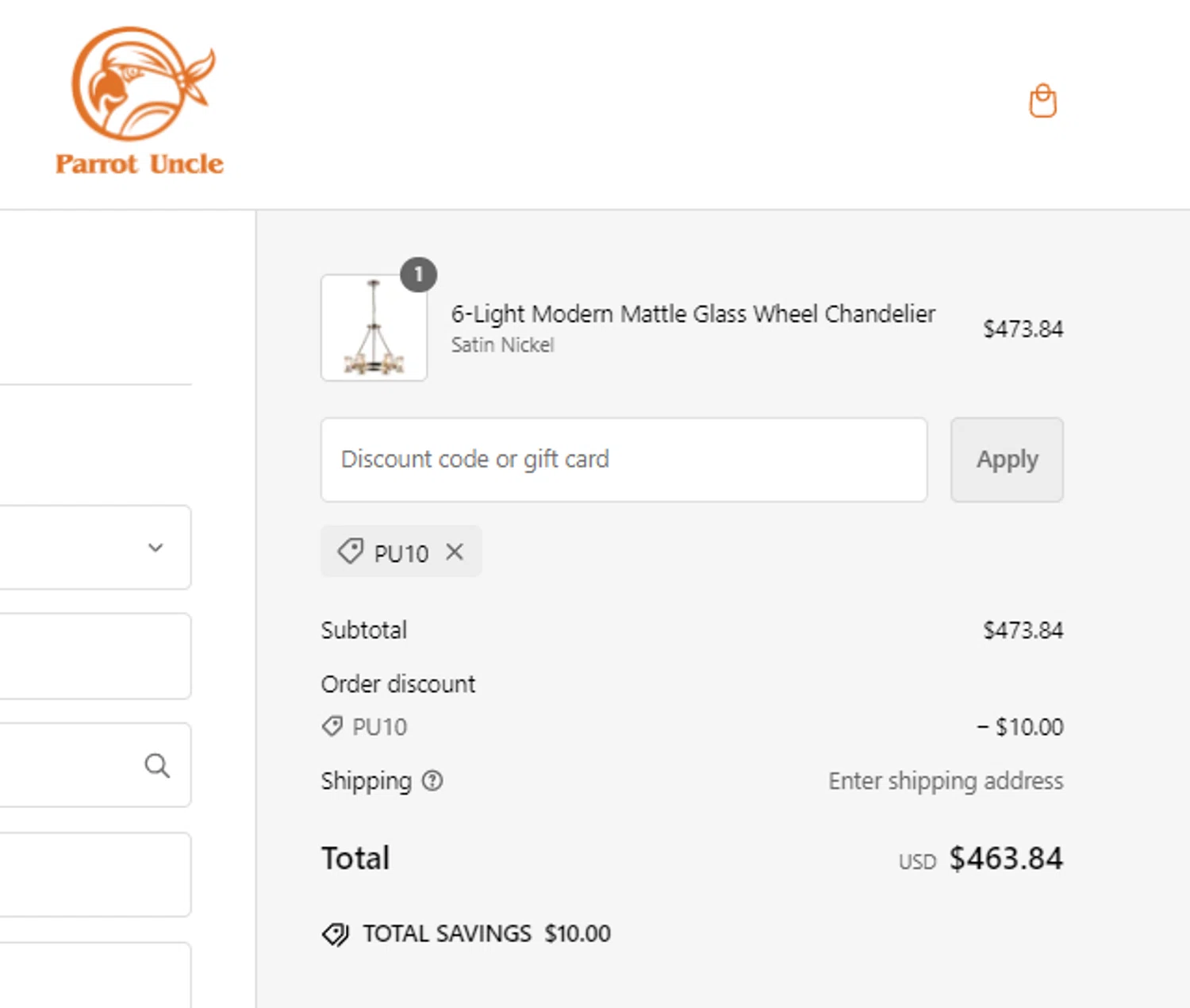 how to use Parrot Uncle coupons