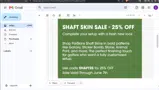 SHAFT25 coupon verification screenshot