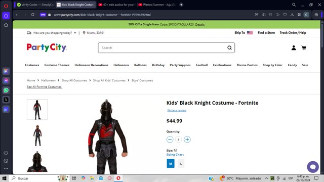 Party City checkout page showing Party City promo code box | Screenshot taken by SimplyCodes community member on Oct 22, 2024