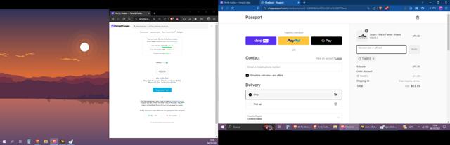 Passport checkout page showing Passport promo code box | Screenshot taken by SimplyCodes community member on Oct 4, 2023
