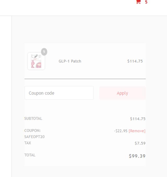 PatchMD checkout page showing PatchMD coupon code box | Screenshot taken by SimplyCodes community member on Sep 12, 2025