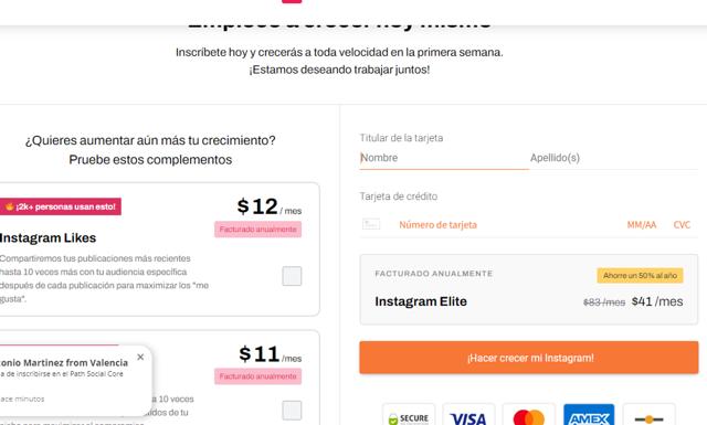 Path Social checkout page showing Path Social promo code box | Screenshot taken by SimplyCodes community member on Apr 17, 2024