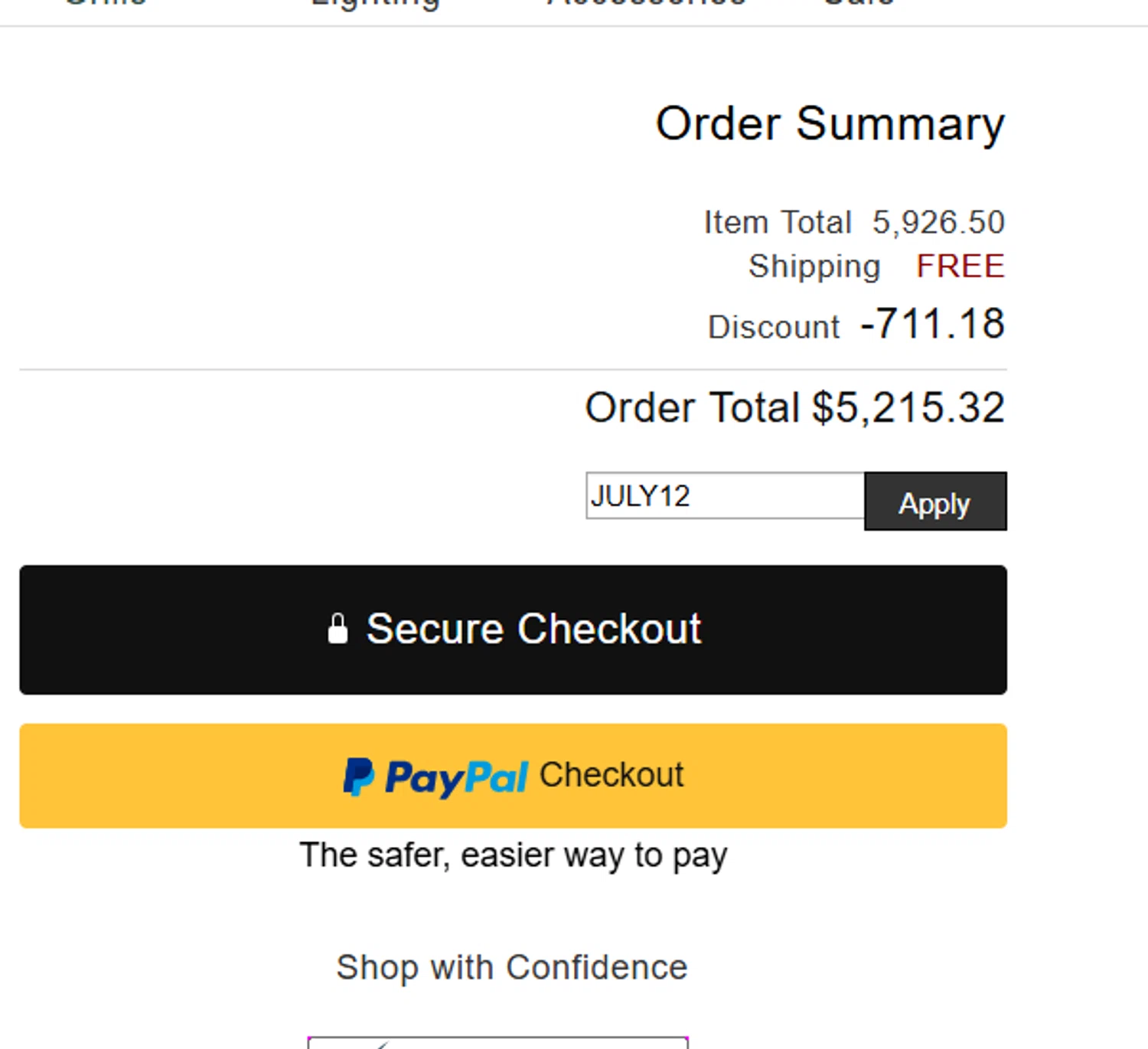 where to use Patioliving promo code box