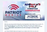 Patriot Mobile coupon verification screenshot