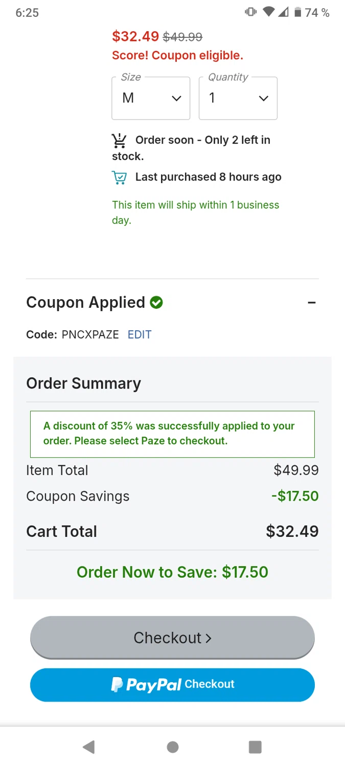 Patriots ProShop checkout page showing Patriots ProShop promo code box | Screenshot taken by SimplyCodes community member on Oct 22, 2025
