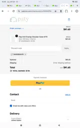 Paty coupon verification screenshot