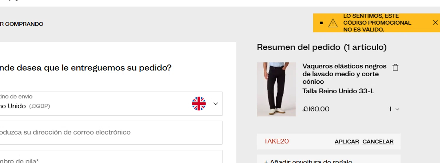 Paul Smith UK promo code screenshot showing code TAKE20 applied at Paul Smith UK checkout page. Uploaded by SimplyCodes community member Eliaslpz on Aug 26, 2025