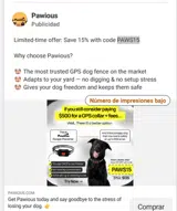 PAWS15 coupon verification screenshot