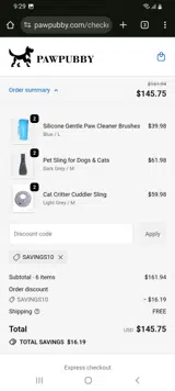savings10 coupon verification screenshot
