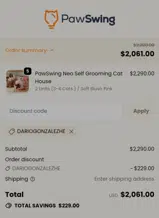 DARIOGONZALEZHE coupon verification screenshot