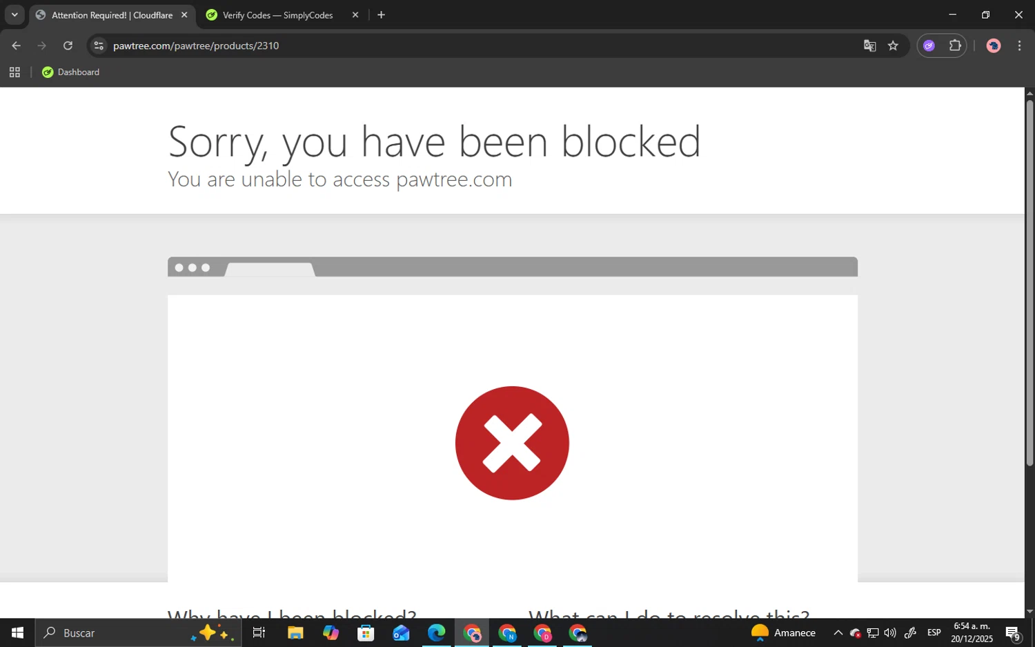 Pawtree coupon code screenshot showing code CYBERMONDAY25 applied at Pawtree checkout page. Uploaded by SimplyCodes community member NezzNamelees on Dec 20, 2025