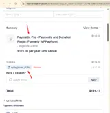 wpbeginner coupon verification screenshot