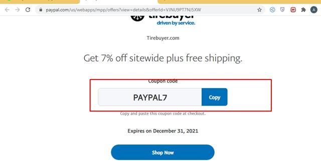 PayPal checkout page showing PayPal promo code box | Screenshot taken by SimplyCodes community member on Apr 21, 2021