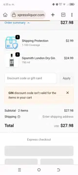 GIN coupon verification screenshot