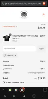 15MUXE coupon verification screenshot