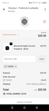 15KIXO coupon verification screenshot