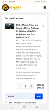DEX4ME coupon verification screenshot