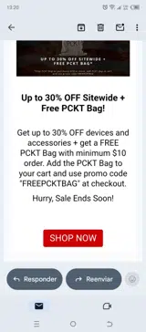 PCKT Brand coupon verification screenshot