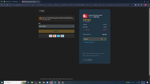 PDF Expert checkout page showing PDF Expert promo code box | Screenshot taken by SimplyCodes community member on Aug 20, 2025