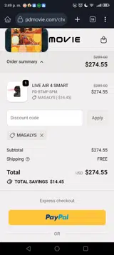 MAGALYS coupon verification screenshot
