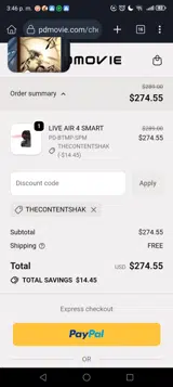 THECONTENTSHAK coupon verification screenshot