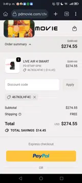 467K0LHF4C coupon verification screenshot