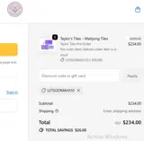 LETSGOMAHJ10 coupon verification screenshot