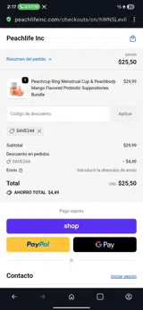 SAVE244 coupon verification screenshot