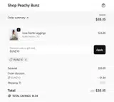 BUNZ10 coupon verification screenshot